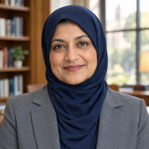 Portrait of Dr. Aisha Rahman