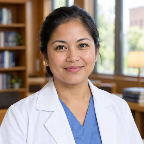 Portrait of Dr. Maria Santos, RN