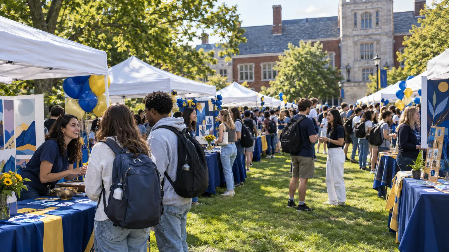 The student organization fair during Welcome Week