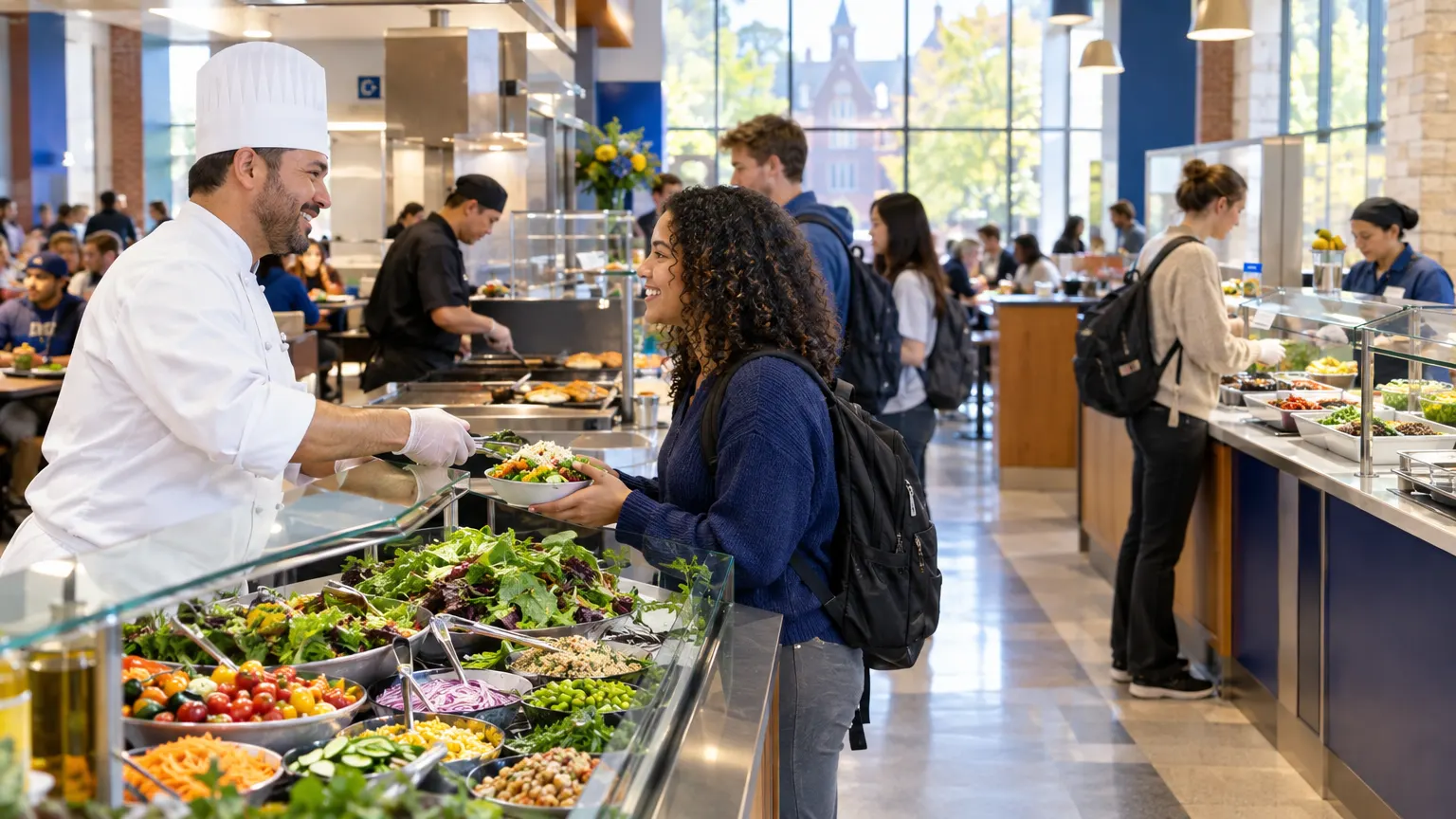 Fresh food at the Brightwater Dining Hall