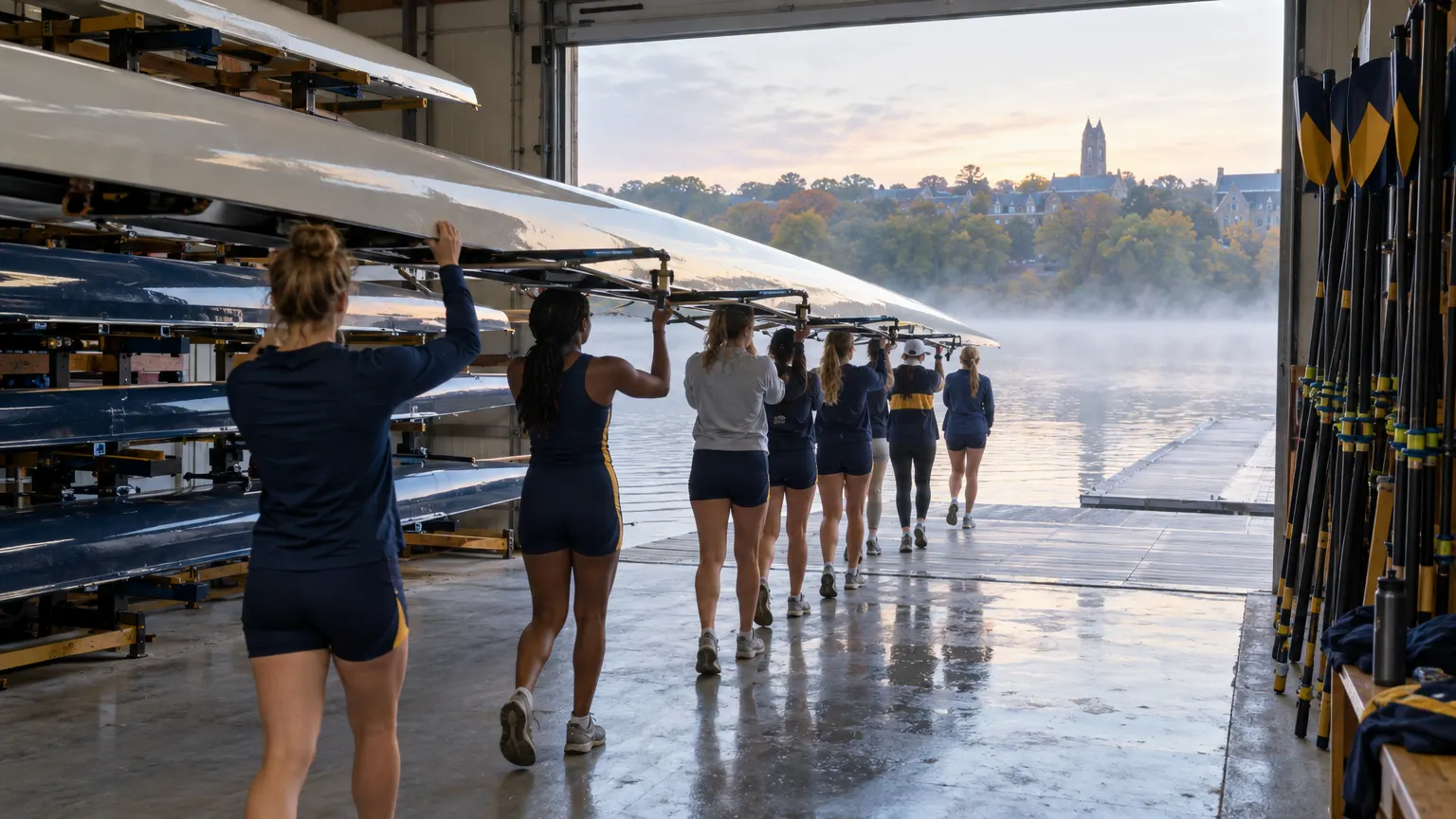 The boat bays of the Alkimi Boathouse