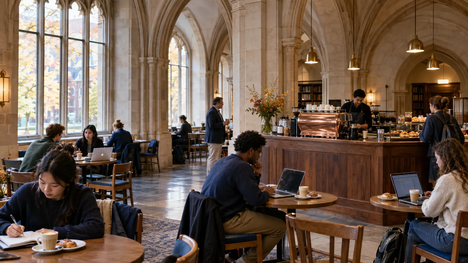 The Crucible Café inside Whitcombe Library