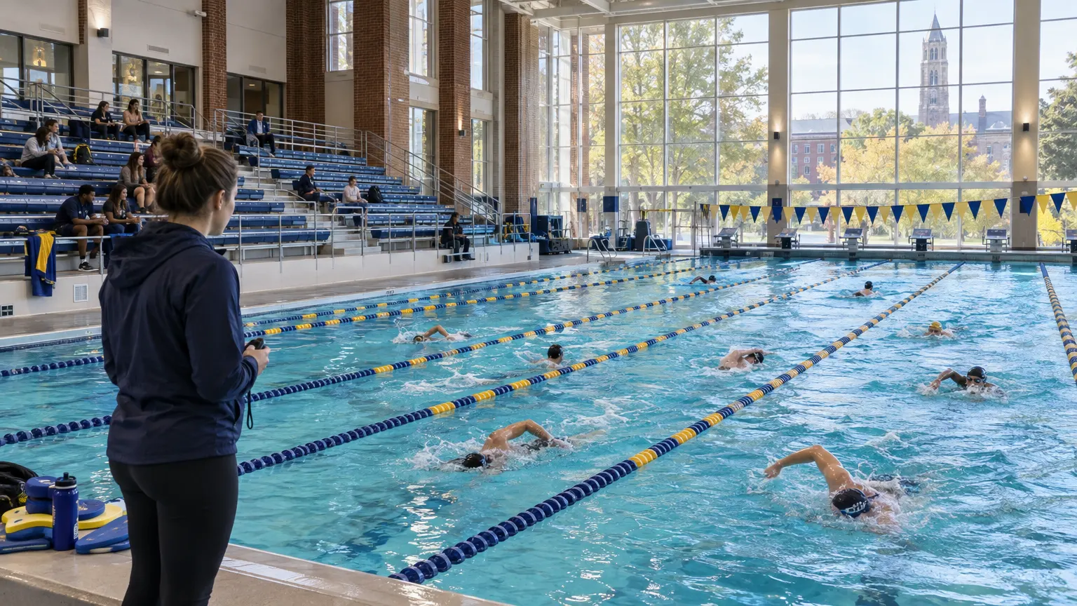 The Osprey Natatorium, a 25-yard pool in Kestrel Fieldhouse
